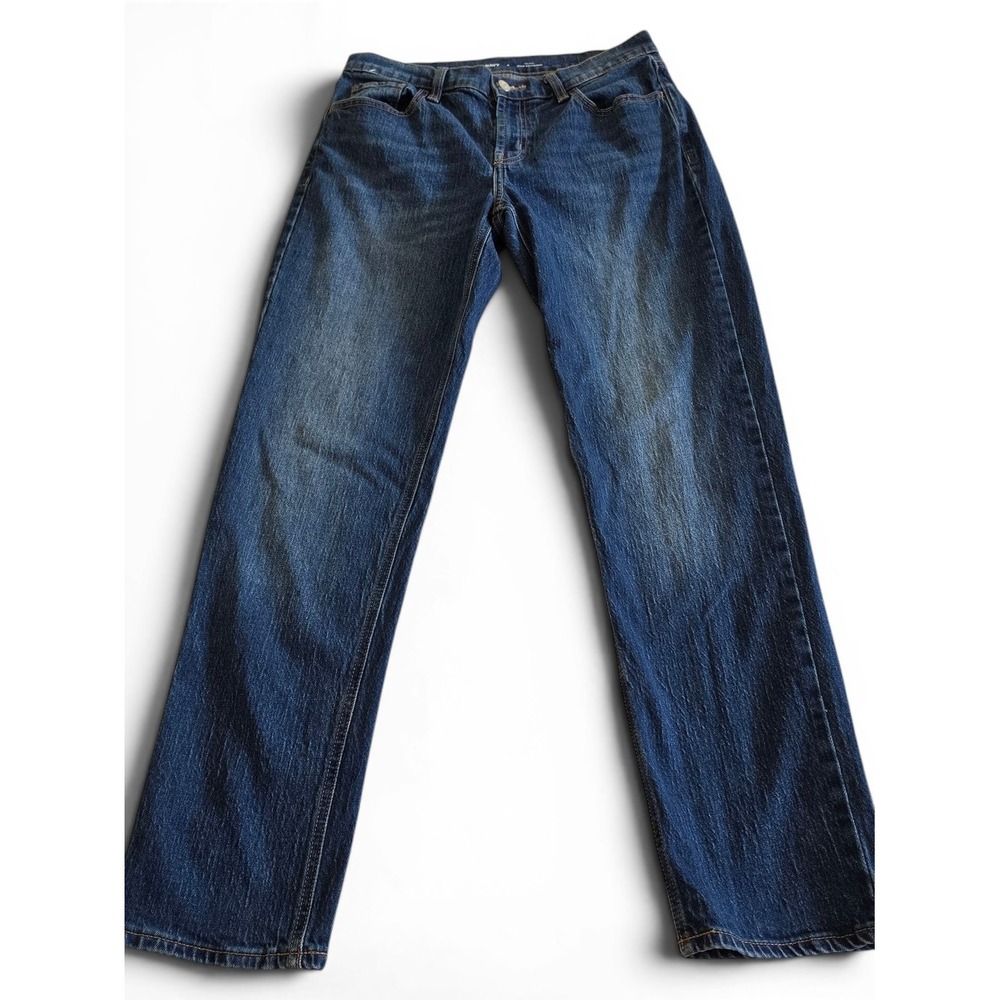 Old Navy Wow Boyfriend Mid Rise Dark Blue Jeans Womens 6 Relaxed Fit Denim